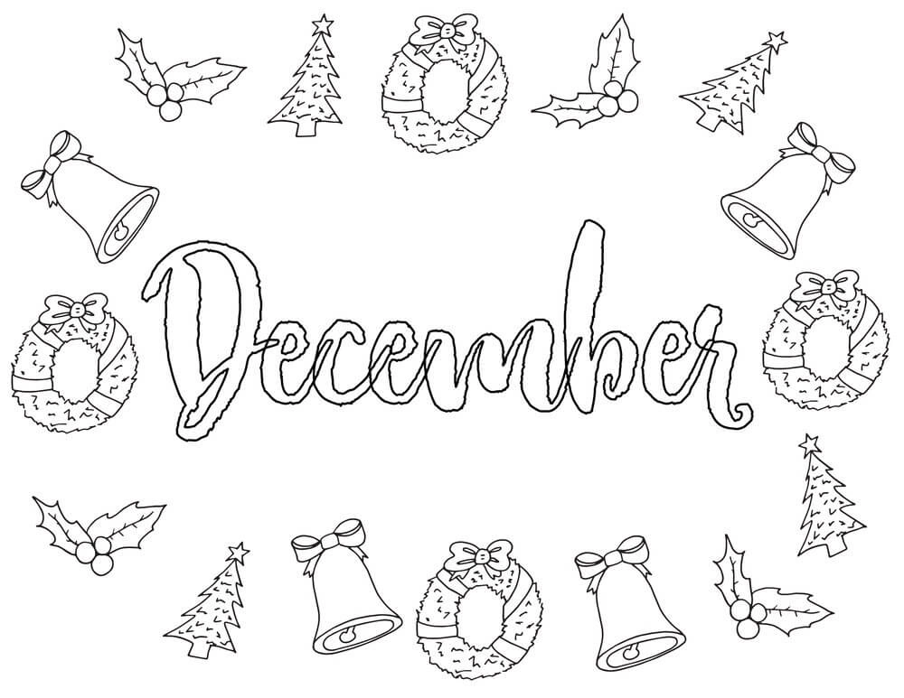 Bluebells welcome December coloring page